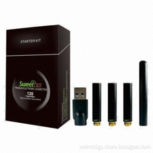 Starter Kit, Rechargeable Electronic Cigarette/E-cigarette, 1 Battery, 3 Cartomizers, 1 USB Charger